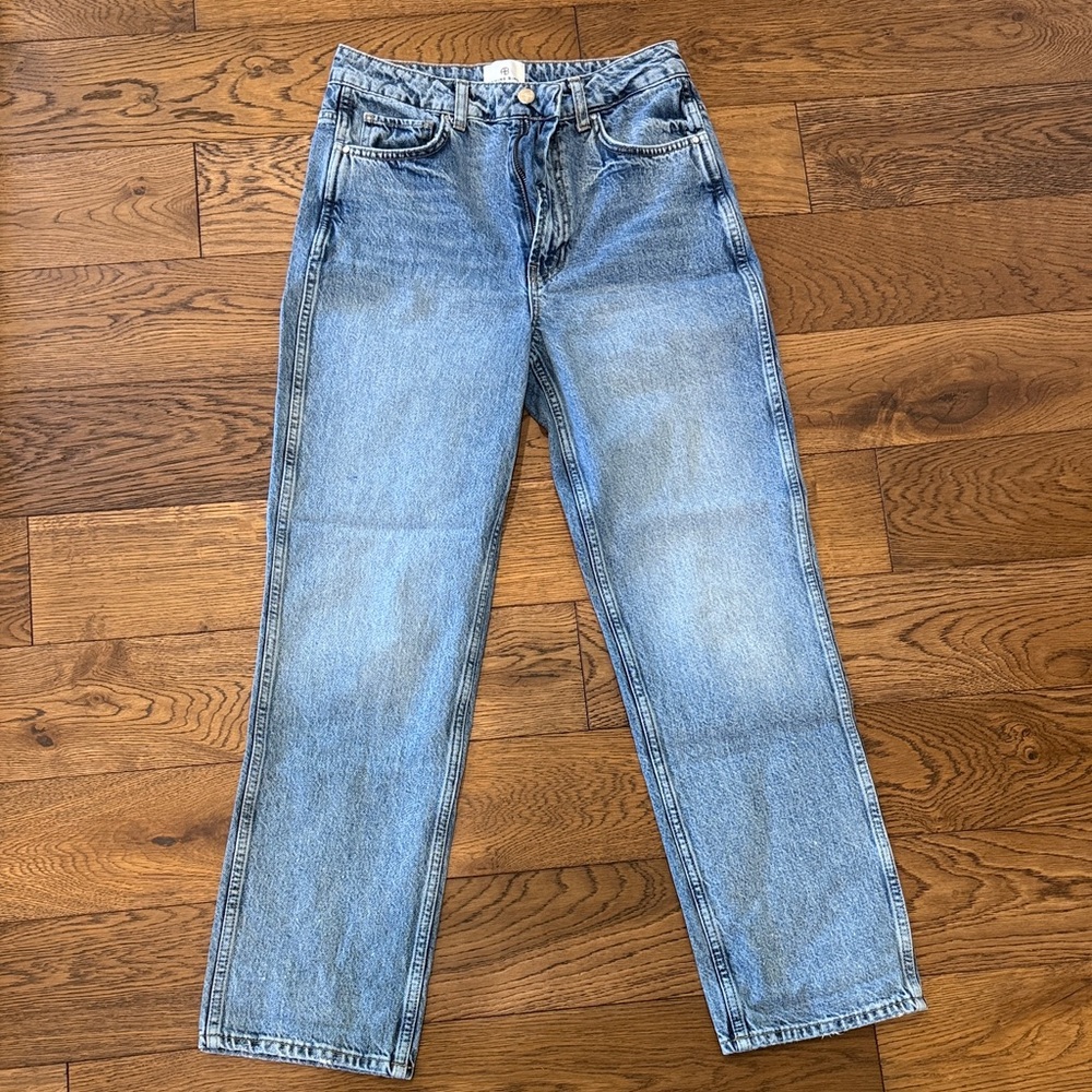 Anine Bing Light Blue Straight Leg Jeans NWOT